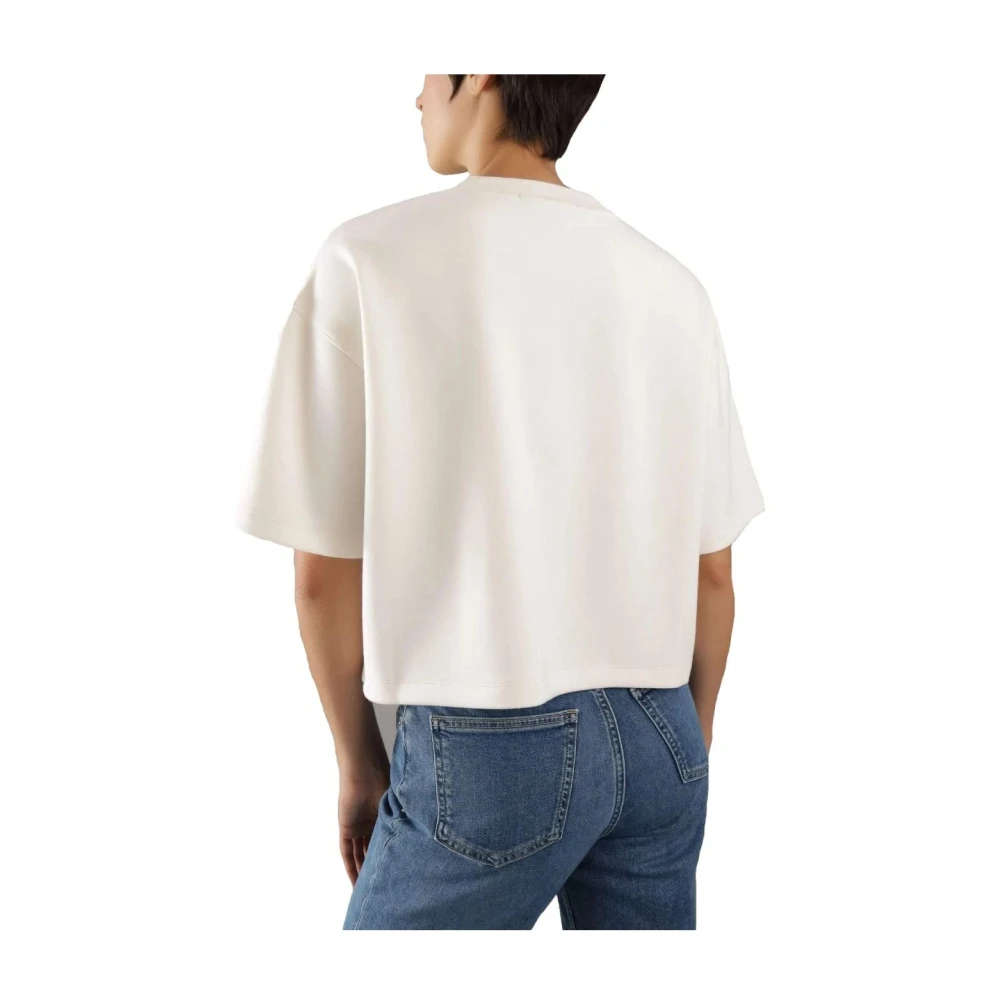 Calvin Klein Premium Scuba T-shirt White Dames