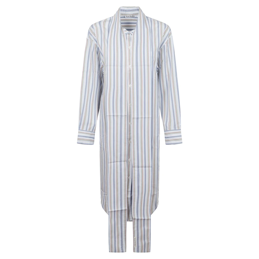 Acne Studios Women's Multicolor Shirt Dresses, Xs, Striped Shirt Dress