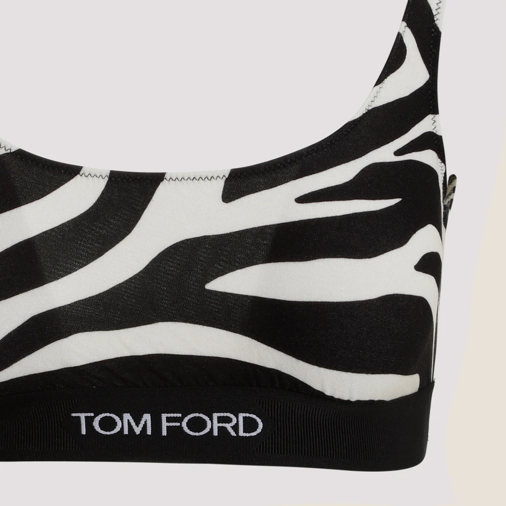 Tom Ford Zebra Print Bra Nude Neutrals Black Dames