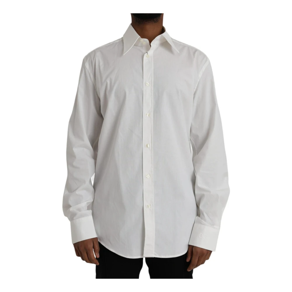 Dolce & Gabbana Men's White Classic Fit Cotton Shirt