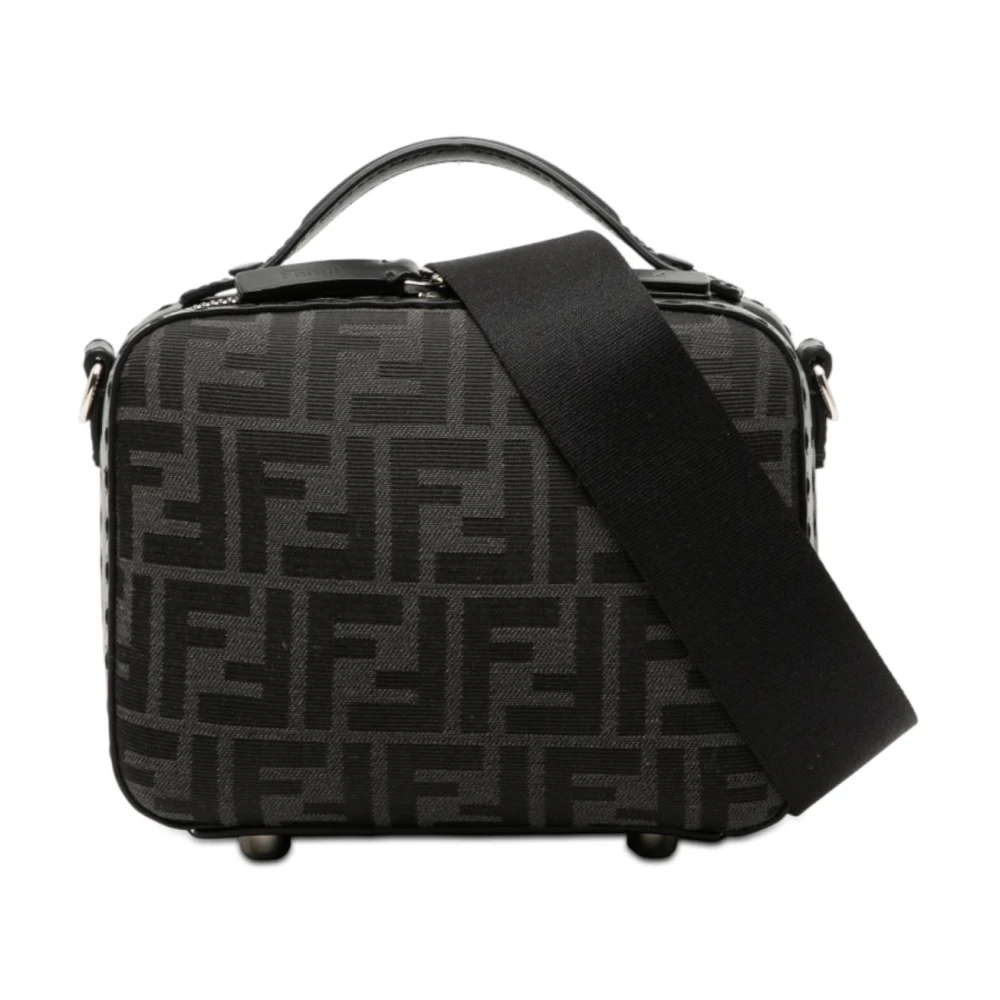 Fendi Vintage Women's Black Vintage Handbags, One Size, Pre-Owned Square Crossbody Bag
