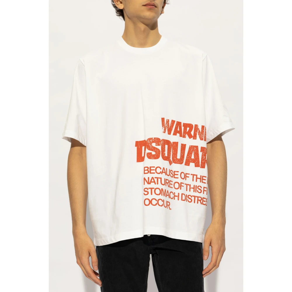 Dsquared2 T-shirt met logo White Heren