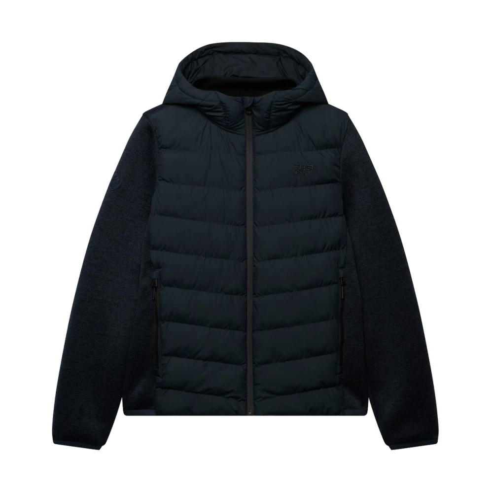 Superdry Herren Eclipse Navy Hybridjacke "Hooded Storm Knit Hybrid Jkt" Mit Kapuze Kunstfaser Slim Fit erhältlich in Größe L/M/S/XL/XXL/3XL von Baur - Bild 4
