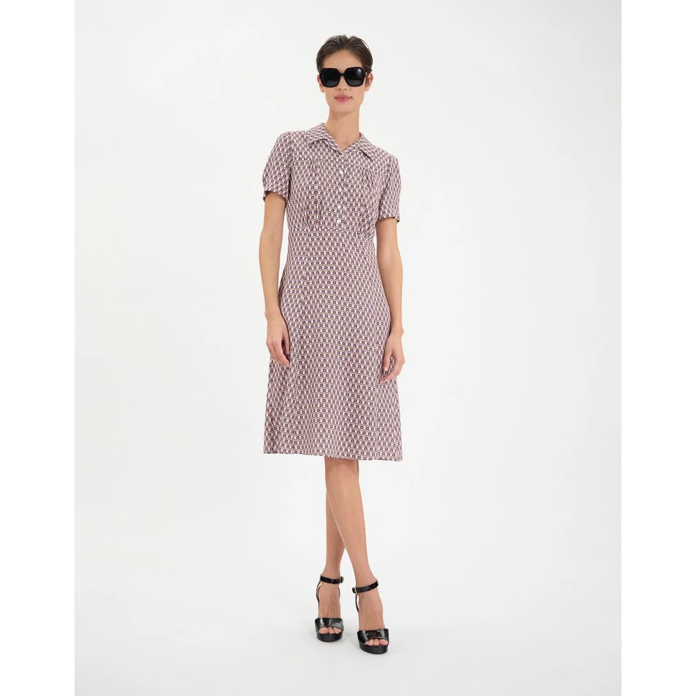 Ines De La Fressange Paris Angèle eikenblad jurk Multicolor Dames
