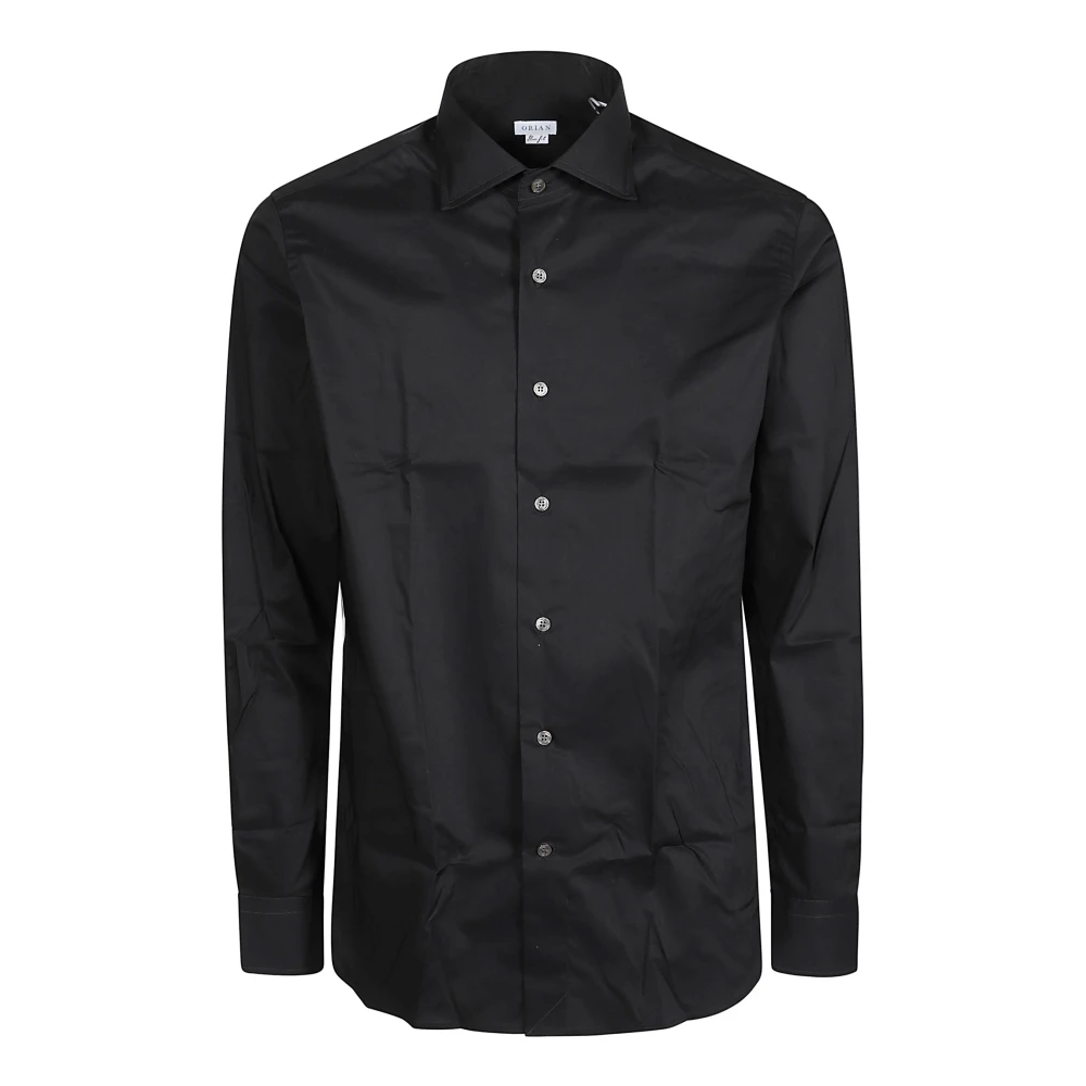 Orian Slim Fit Overhemd Lange Mouw Black Heren