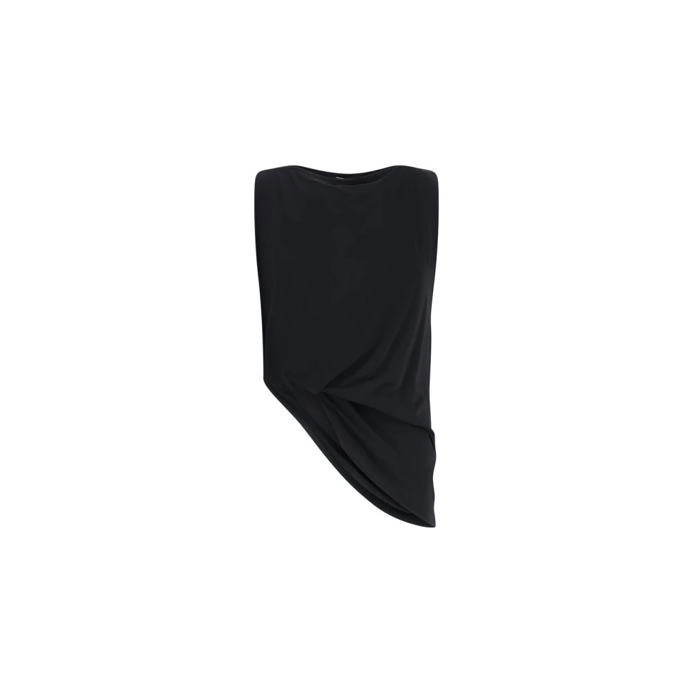 Jacquemus Kruis Peplum Top met Brede Kraag Black Dames