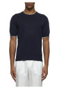 pull-bleu-a-col-rond-et-manches-courtes