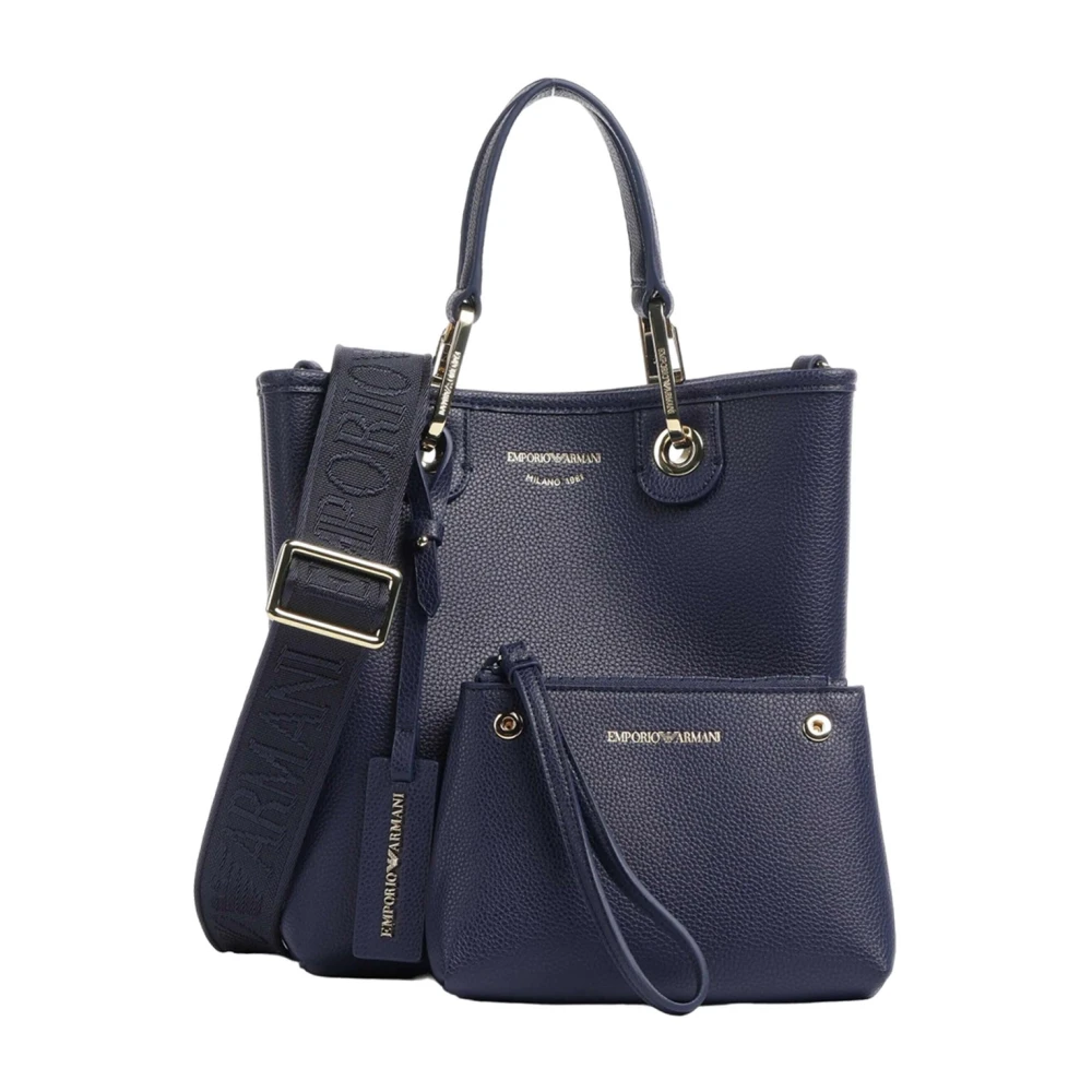 Giorgio Armani Blauwe Synthetische Winkel Tas Blue Dames