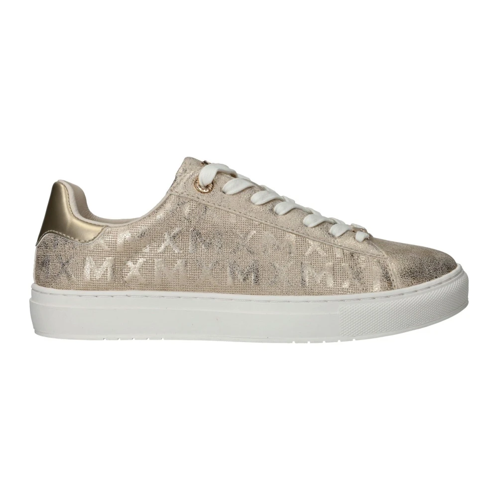 Mexx Yellow Sneakers, Female, 5 Uk, Metallic Gold Trainers With Print