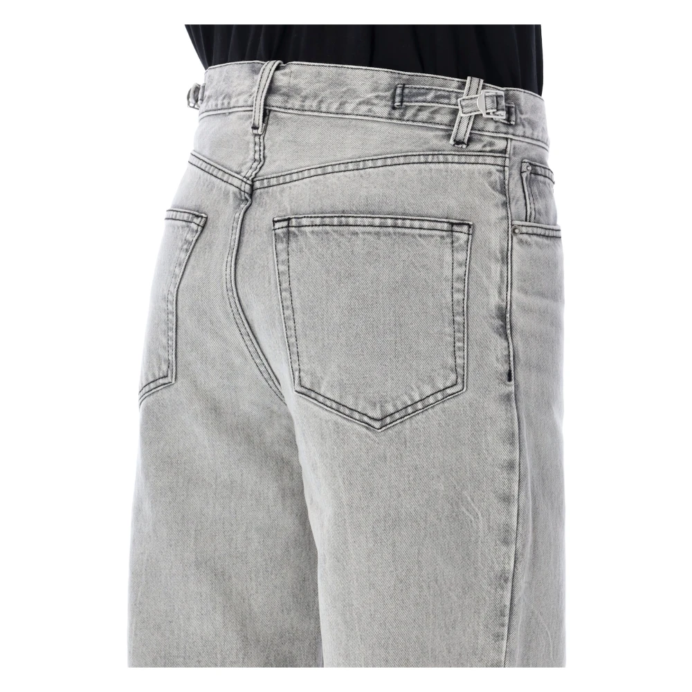 Haikure Logan Wide-Leg Denim Jeans Gray Heren