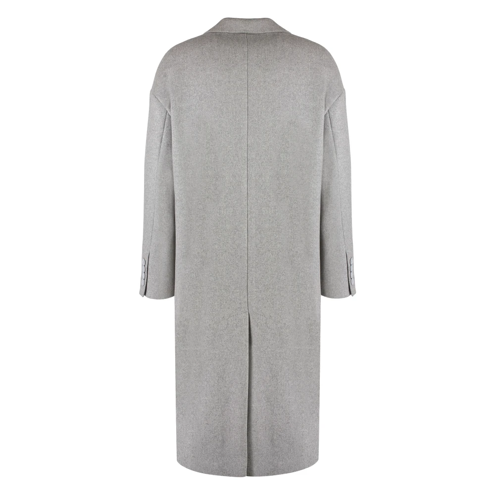 Dolce & Gabbana Wollen Blend Jas met Reverskraag Gray Heren