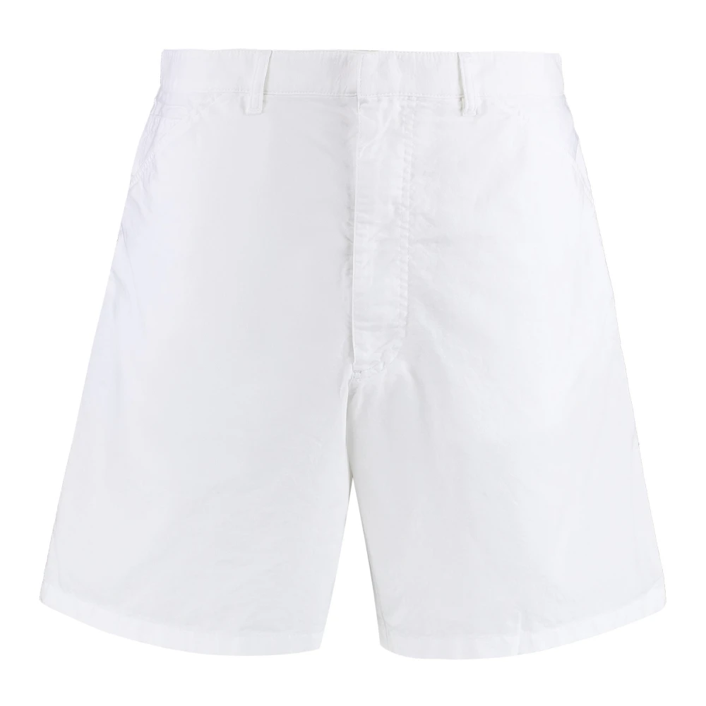 Prada Men's White Casual Shorts, L, Cotton Bermudas
