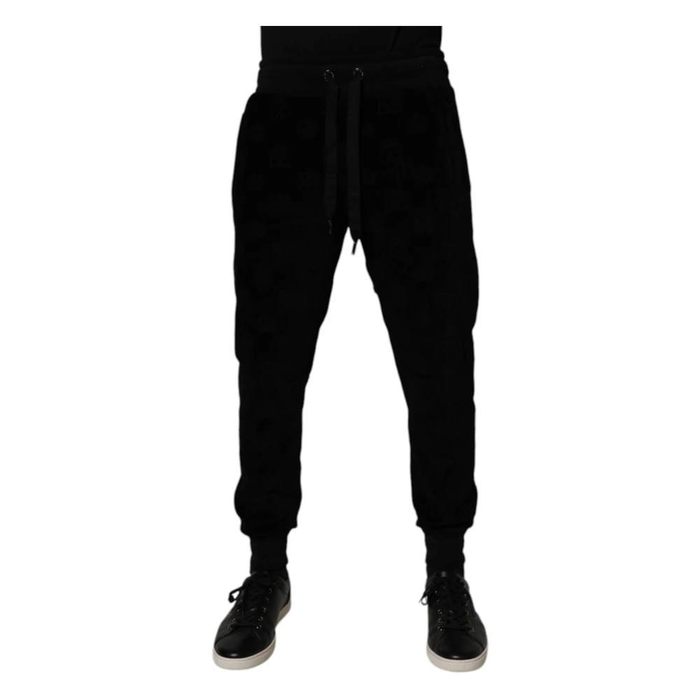 Dolce & Gabbana Men's Black Sweatpants,, Cotton Jogger Joggers Medium