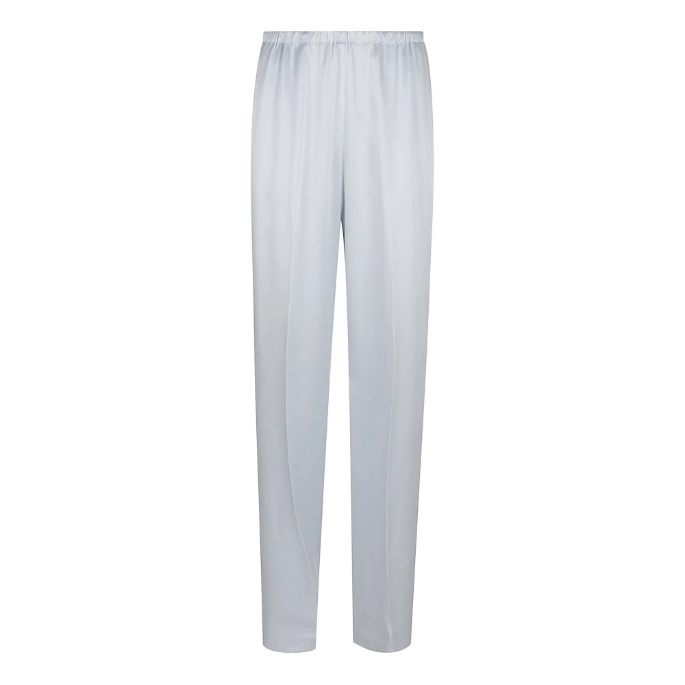 Forte Satin Straight Broek Gray Dames