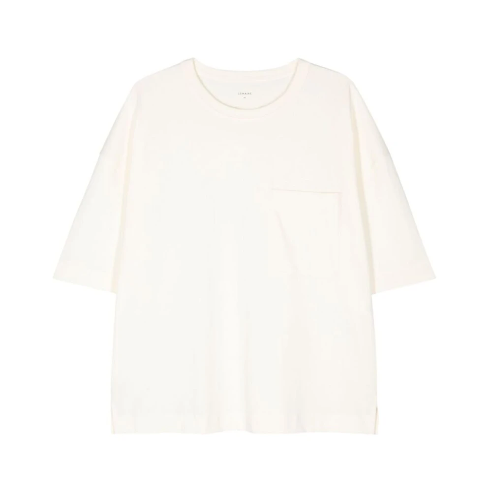 Lemaire Ivoor Wit Katoenen Ronde Hals T-shirt White Heren