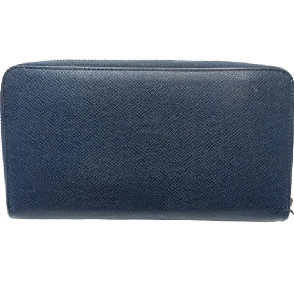 Louis Vuitton Vintage Pre-owned Leather wallets Blue Heren