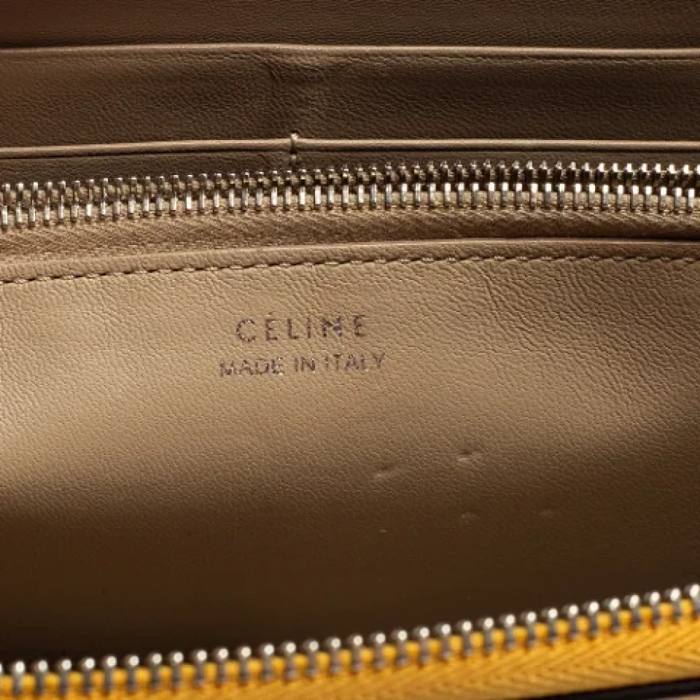 Celine Vintage Pre-owned Leather wallets Yellow Dames