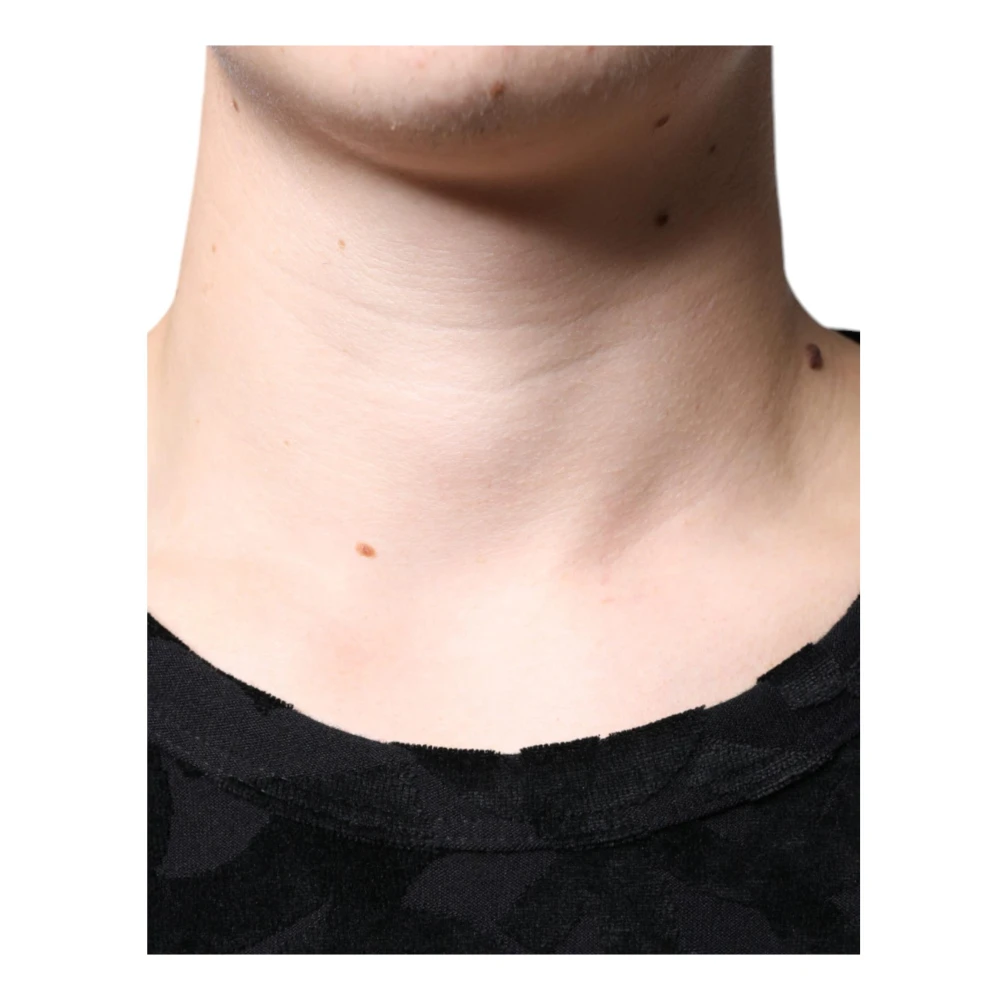 Dolce & Gabbana Logo Print Crew Neck T-shirt Black Heren