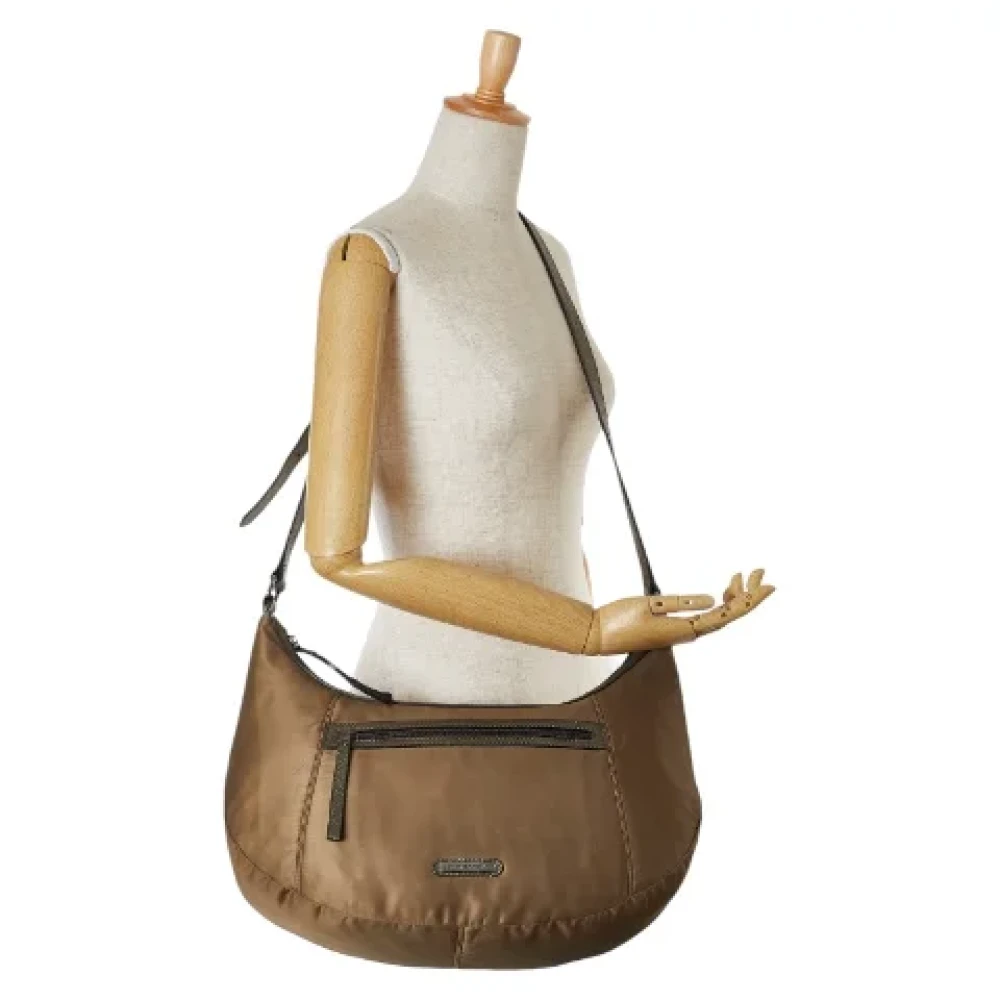 Burberry Vintage Pre-owned Canvas shoulder-bags Brown Dames