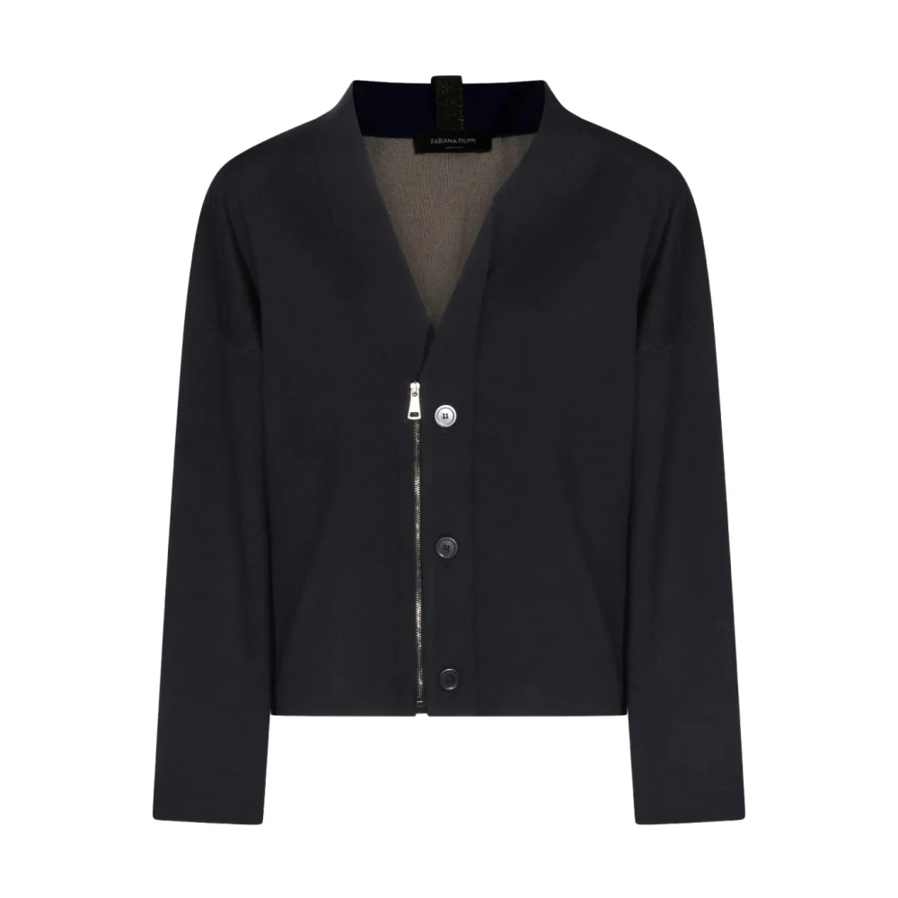 Fabiana Filippi Women's Black Tricot Cardigan - Cardigans - Xs - Knitwear