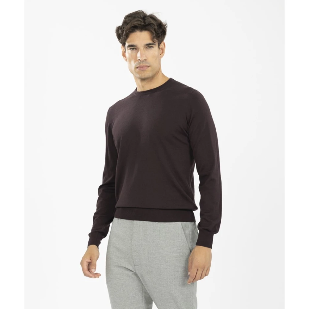 Filippo De Laurentiis Royal Merino Jersey Stijlvolle Sweater Red Heren