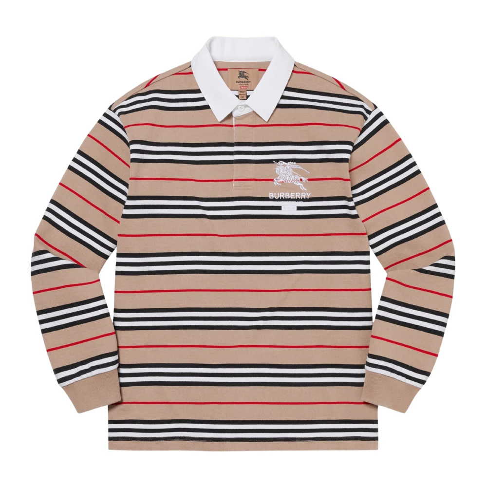 Supreme Beige Burberry Rugby Limited Edition Shirt Multicolor Heren