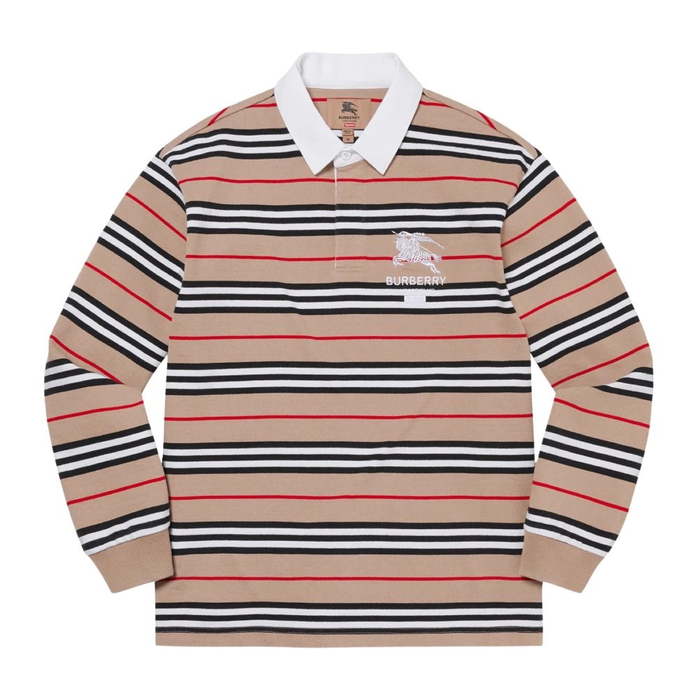 Supreme Burberry Rugby Beige Limited Edition Skjorta Multicolor, Herr