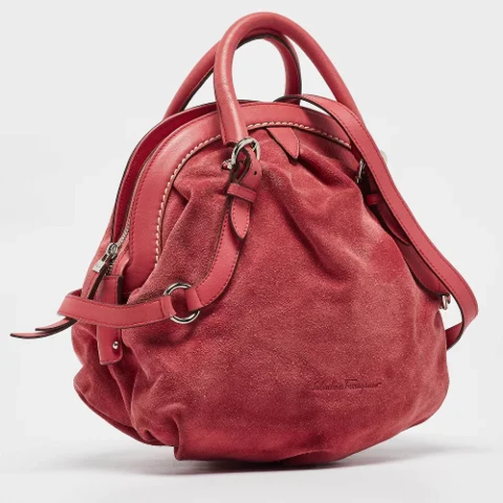 Salvatore Ferragamo Pre-owned Leather shoulder-bags Pink Dames