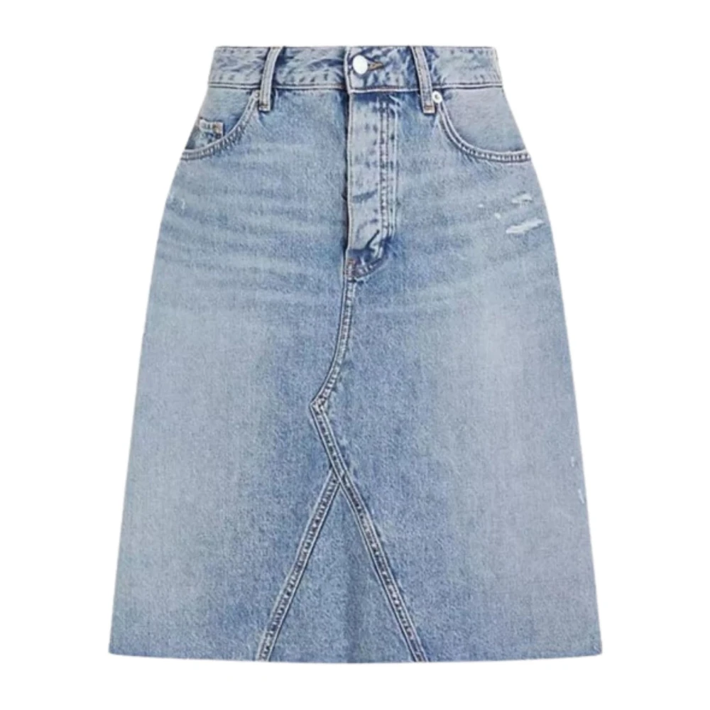 Tommy Hilfiger Relaxte Denim Rok Blue Dames