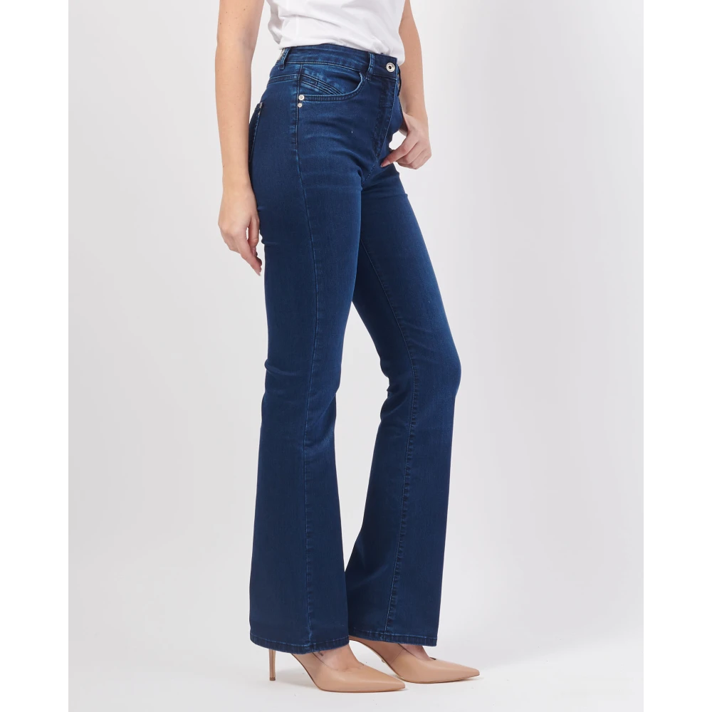 PATRIZIA PEPE Blauwe Skinny Jeggings met NorHeren Taille Blue Dames