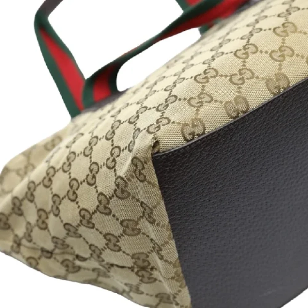 Gucci Vintage Pre-owned Fabric gucci-bags Beige Dames