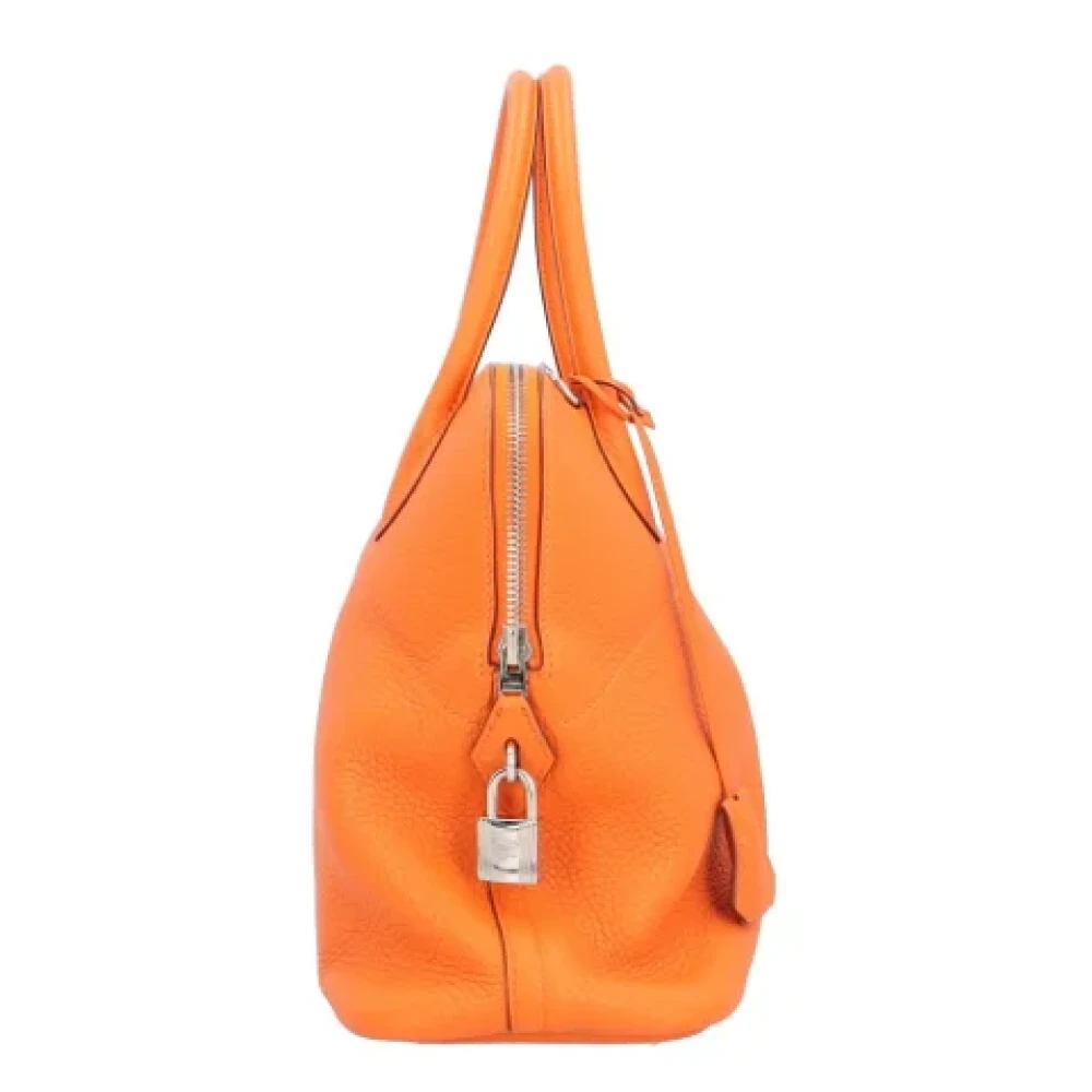 Hermès Vintage Pre-owned Leather shoulder-bags Orange Dames