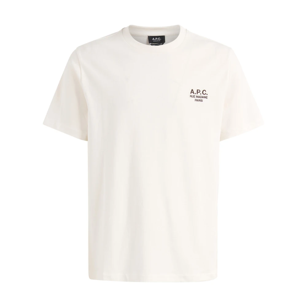 A.p.c. Men's White T-Shirts, S, Standard Rue Madame T-Shirt