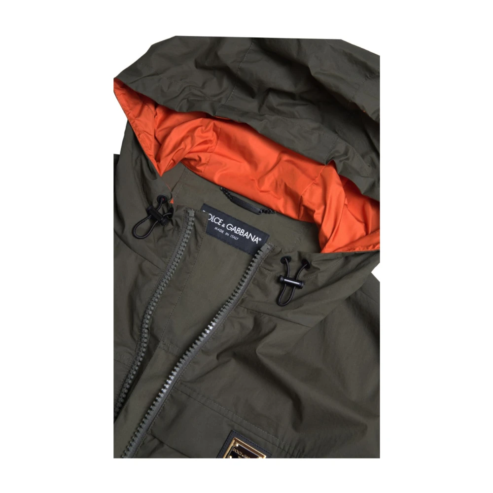 Dolce & Gabbana Elegante hoodie in groen en oranje Green Heren