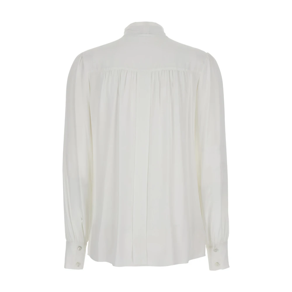 pinko Witte Crepe Blouse White Dames