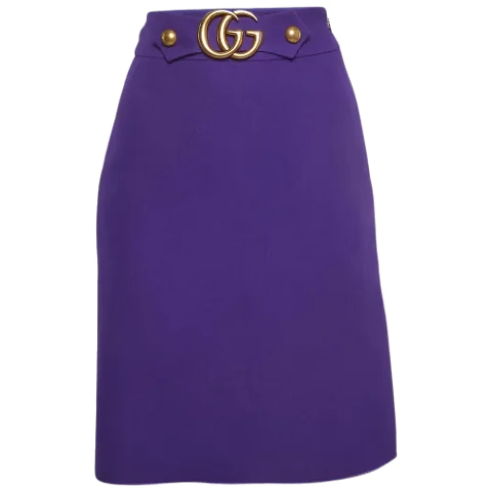 Gucci Vintage Pre-owned Silk bottoms Purple Dames