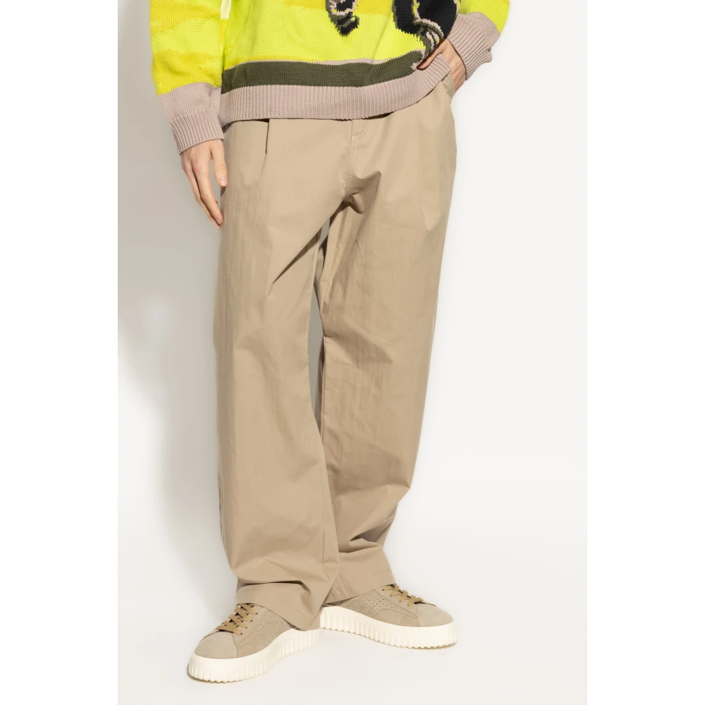 Moschino Broek met logo Beige Heren