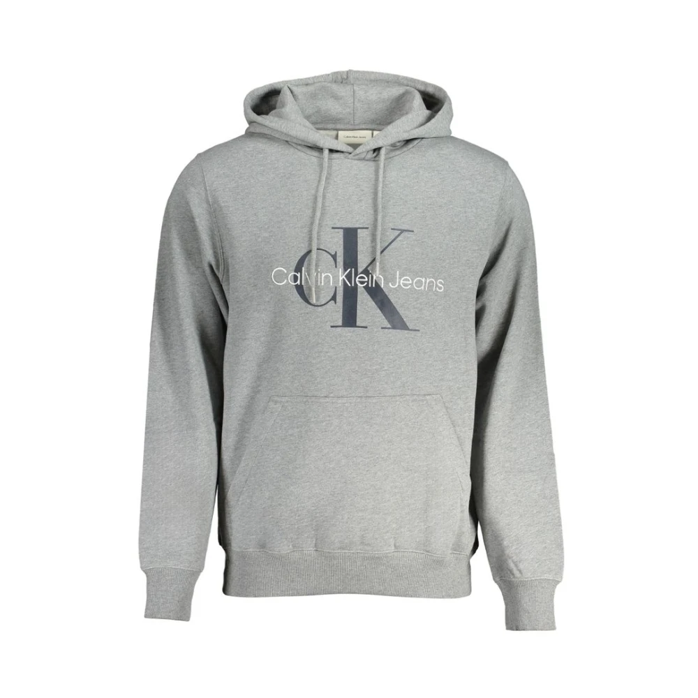 Calvin Klein Grijze hoodie met logo Gray Heren