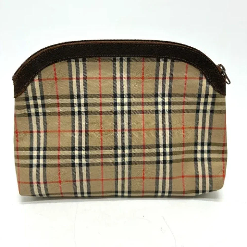 Burberry Vintage Pre-owned Fabric pouches Beige Heren