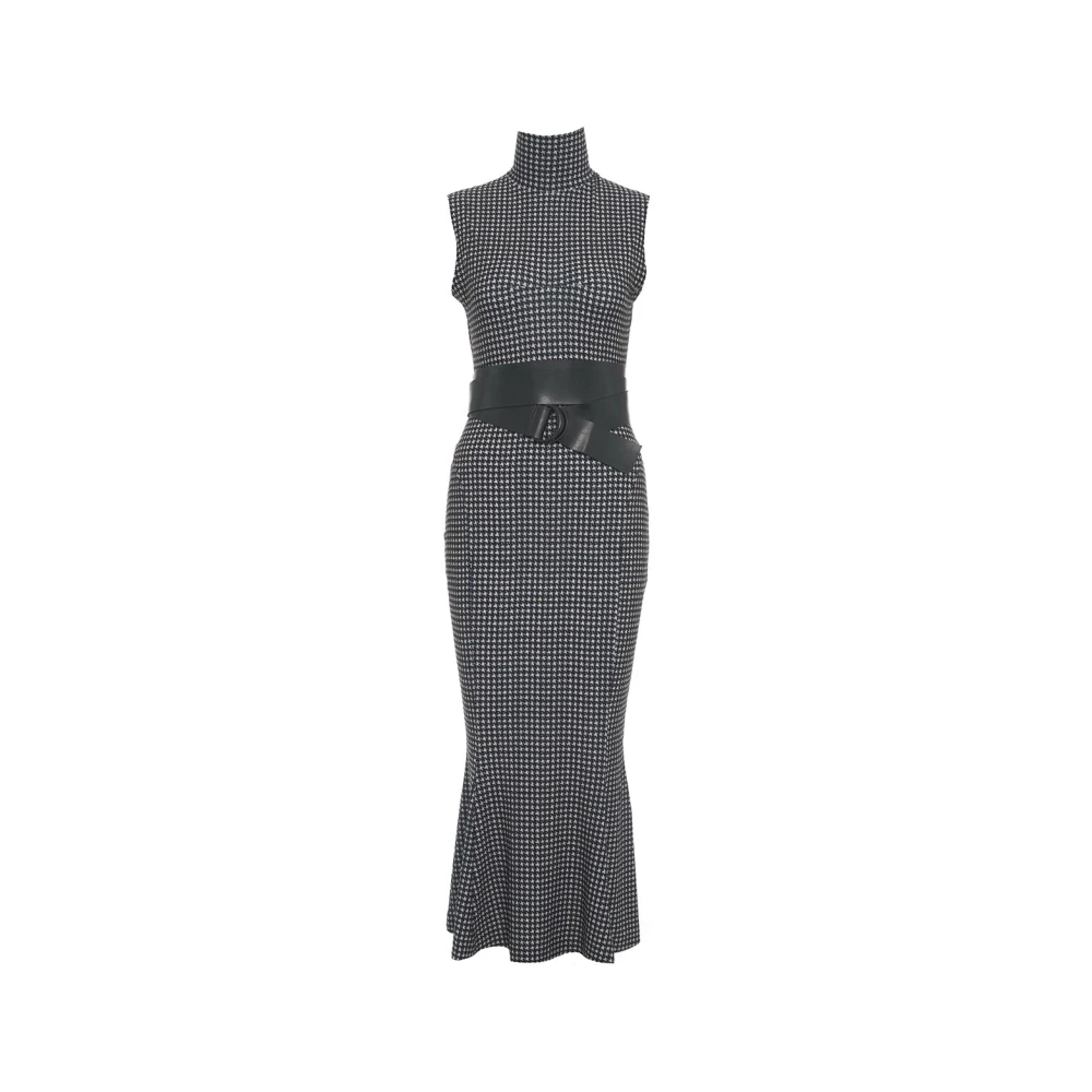 Norma Kamali Zwarte Jurk Aw24 Stomen Black Dames