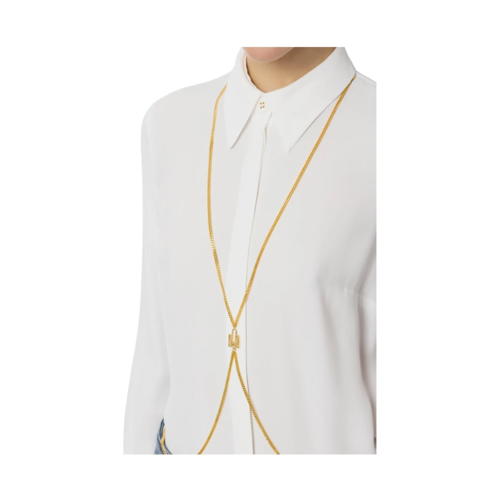Elisabetta Franchi Stijlvolle Blouse voor Vrouwen White Dames