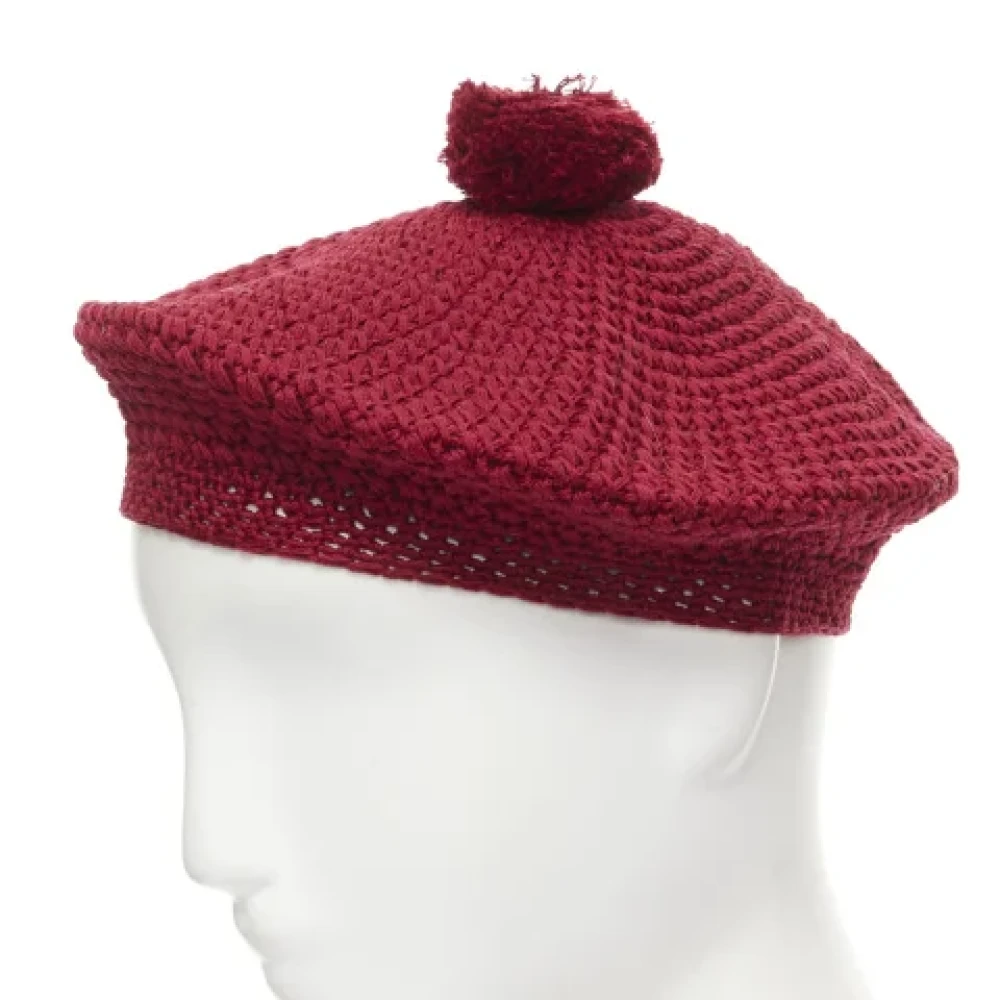 Gucci Vintage Pre-owned Cotton hats Red Dames