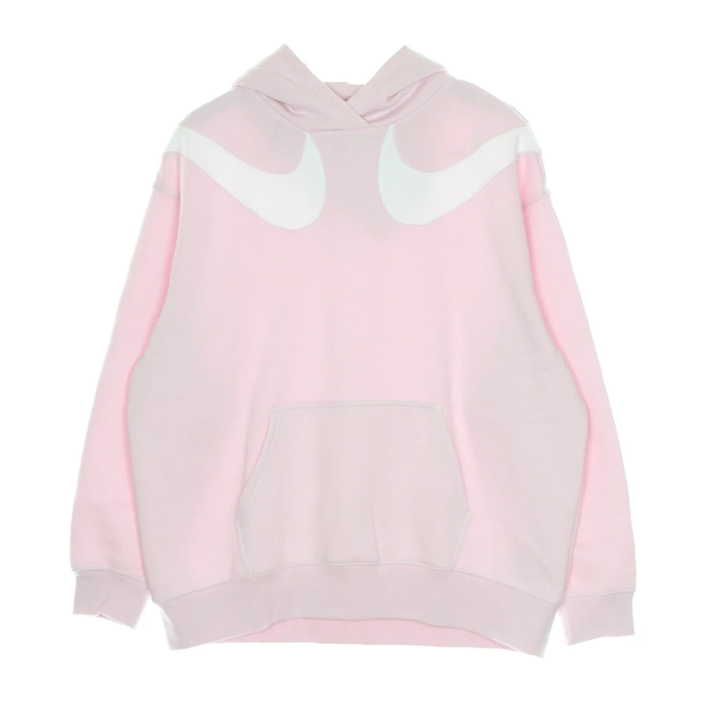 Nike Regal Pink Fleece Hoodie med Swoosh Pink, Dam