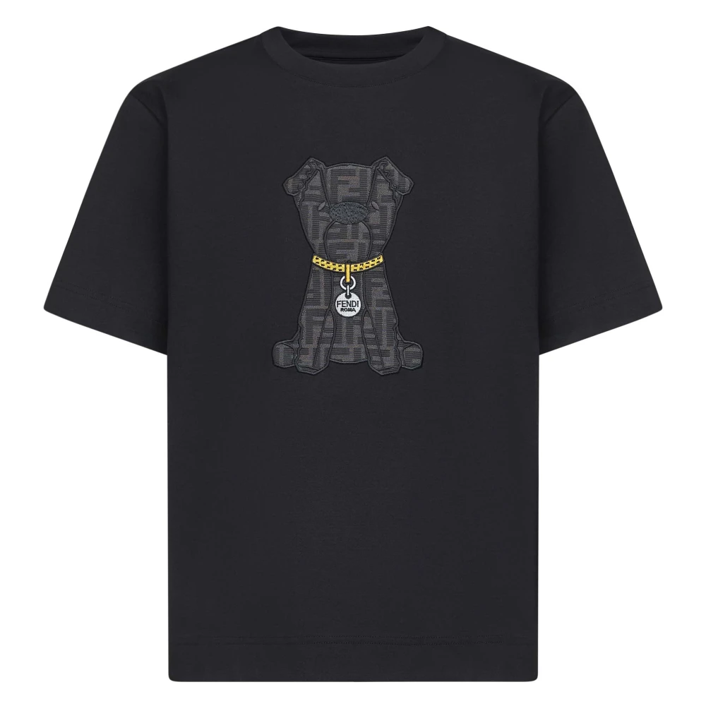 Fendi Men's Black T-Shirts, L, T-Shirt