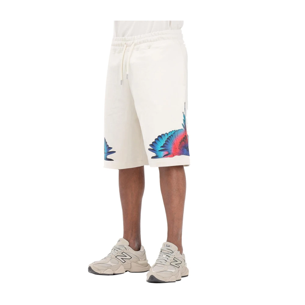 Marcelo Burlon White Bermudas, Male, Xs, Sport Shorts