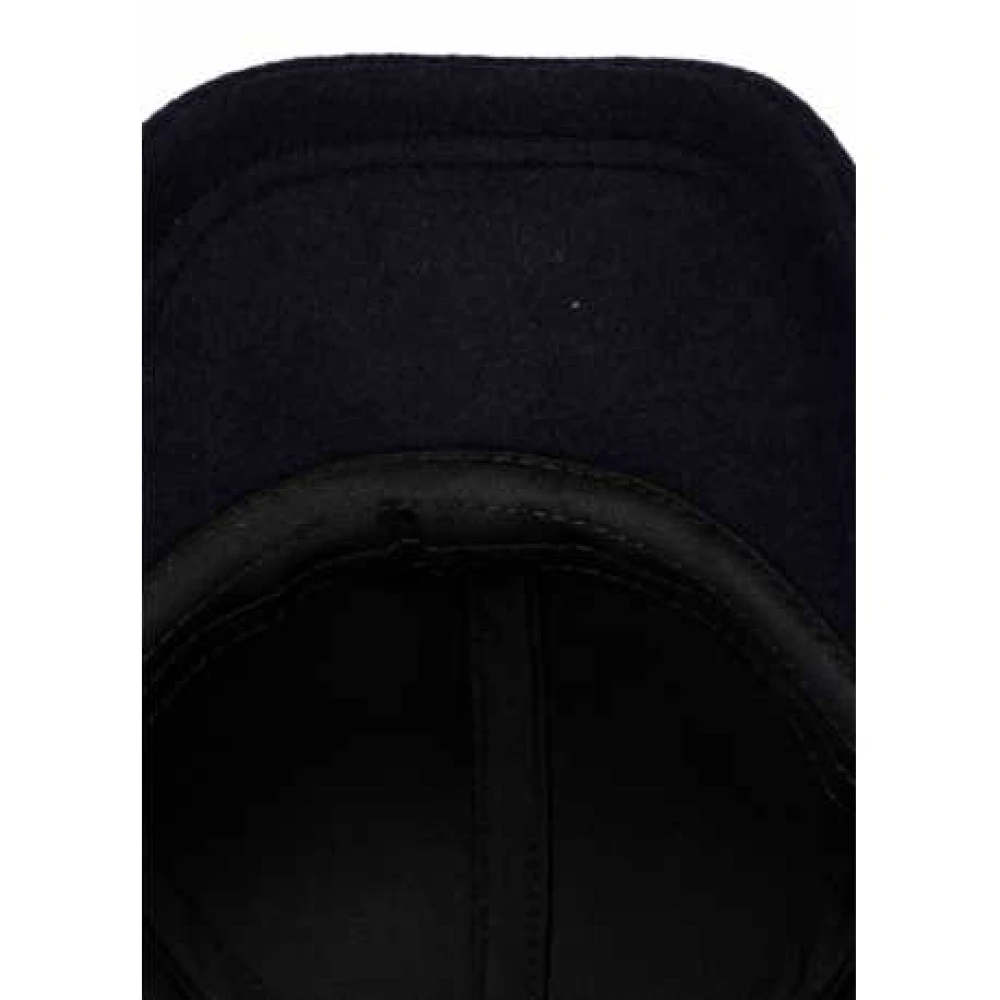 Paul Smith Zwarte wollen Baya Side Cap Black Unisex