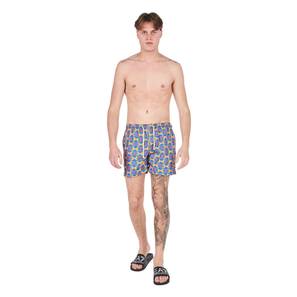 Peninsula Mediterrane Stijl Zwemkleding Oranje Multicolor Heren