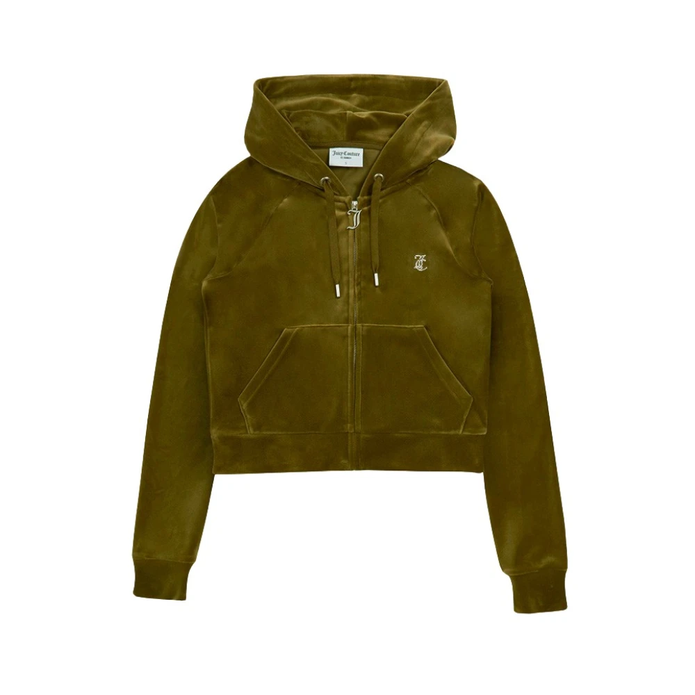 Juicy Couture Fluwelen Hoodie in Groen Green Dames