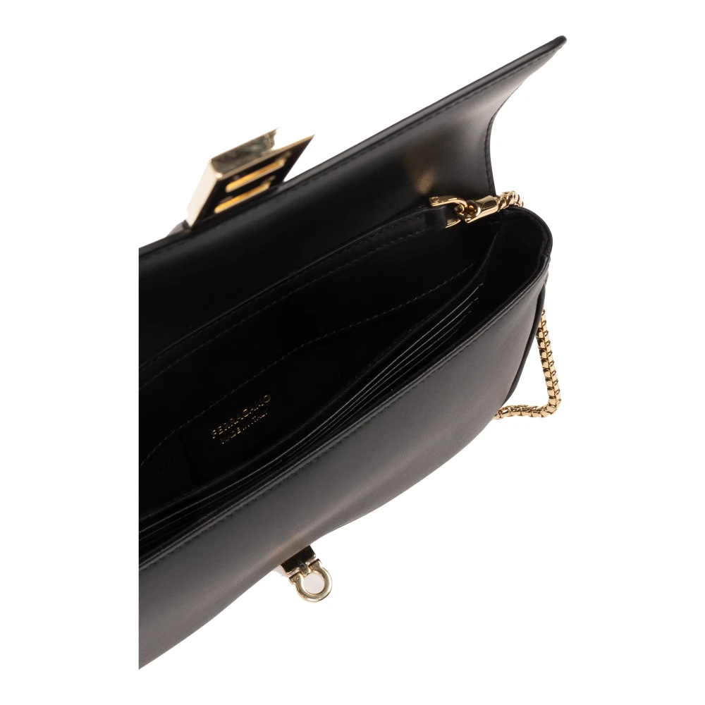 Salvatore Ferragamo Arch Mini schoudertas Black Dames