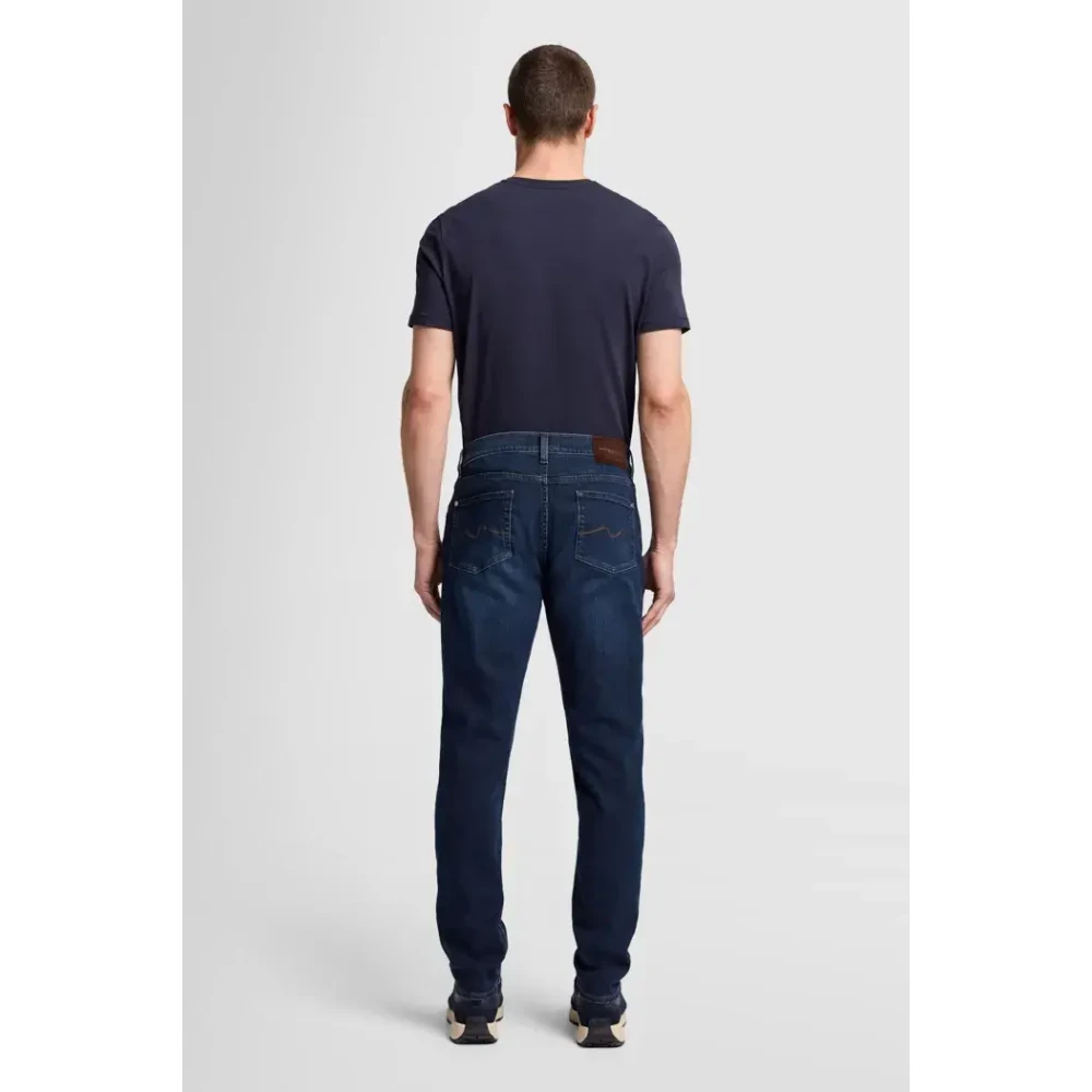 7 For All Mankind Slim Fit Jeans Donkerblauw Blue Heren